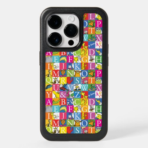 Dr Seusss ABC Colorful Block Letter Pattern OtterBox iPhone 14 Pro Case