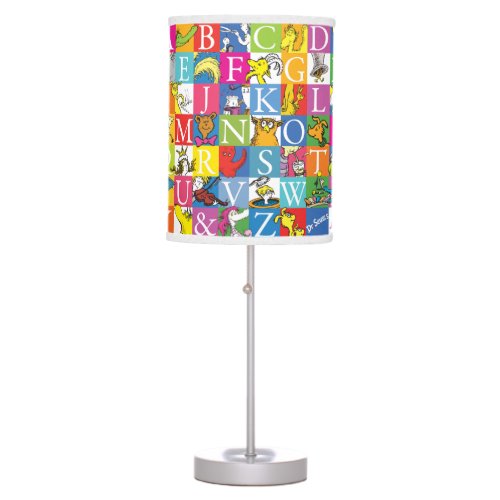 Dr Seusss ABC Colorful Block Letter Pattern Table Lamp