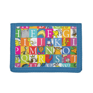 Dr. Seuss's ABC Colorful Block Letter Pattern Trifold Wallet