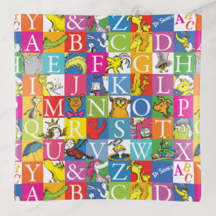 Dr. Seuss's ABC Colorful Block Letter Pattern Trinket Tray