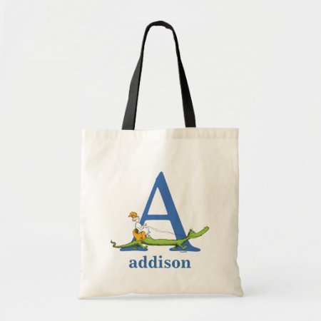 Dr. Seuss's Abc: Letter A  - Blue | Add Your Name Tote Bag
