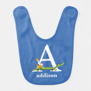 Dr. Seuss's ABC: Letter A - White   Add Your Name Baby Bib