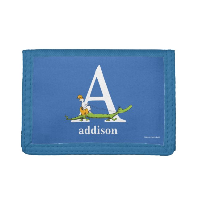 Dr. Seuss's ABC: Letter A - White | Add Your Name Trifold Wallet (Front)