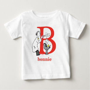 Dr. Seuss's ABC: Letter B - Red   Add Your Name Baby T-Shirt
