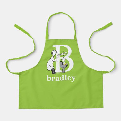 Dr Seusss ABC Letter B _ White  Add Your Name Apron