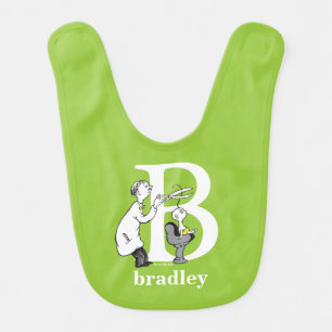 Dr. Seuss's ABC: Letter B - White Add Your Name Baby Bib