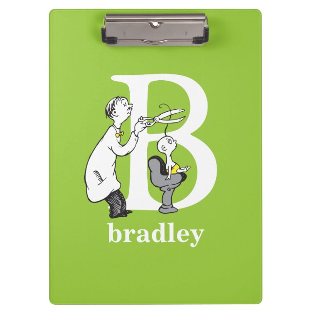 Dr. Seuss's ABC: Letter B - White | Add Your Name Clipboard (Front)