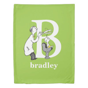 Dr. Seuss's ABC: Letter B - White Add Your Name Duvet Cover