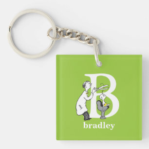 Dr. Seuss's ABC: Letter B - White   Add Your Name Keychain