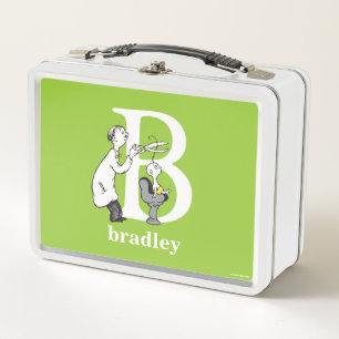 Dr. Seuss's ABC: Letter B - White Add Your Name Metal Lunch Box