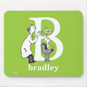 Dr. Seuss's ABC: Letter B - White Add Your Name Mouse Pad