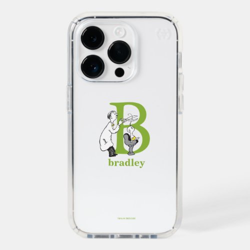 Dr Seusss ABC Letter B _ White  Add Your Name Speck iPhone 14 Pro Case