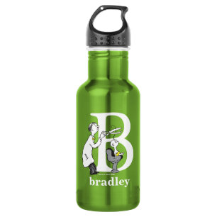 Dr. Seuss's ABC: Letter B - White Add Your Name Stainless Steel Water Bottle