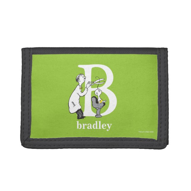 Dr. Seuss's ABC: Letter B - White | Add Your Name Trifold Wallet (Front)