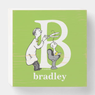 Dr. Seuss's ABC: Letter B - White   Add Your Name Wooden Box Sign