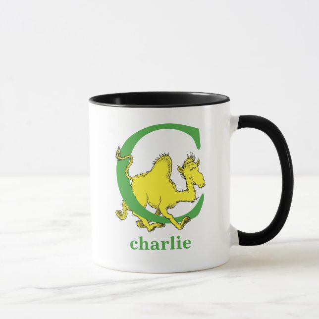 Dr. Seuss's ABC: Letter C - Green | Add Your Name Mug (Right)