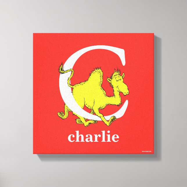 Dr. Seuss's ABC: Letter C - White | Add Your Name Canvas Print (Front)