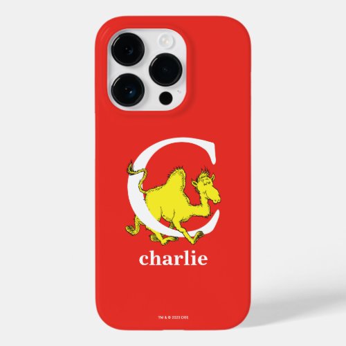 Dr Seusss ABC Letter C _ White  Add Your Name Case_Mate iPhone 14 Pro Case