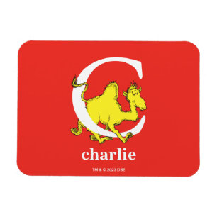 Dr. Seuss's ABC: Letter C - White Add Your Name Magnet