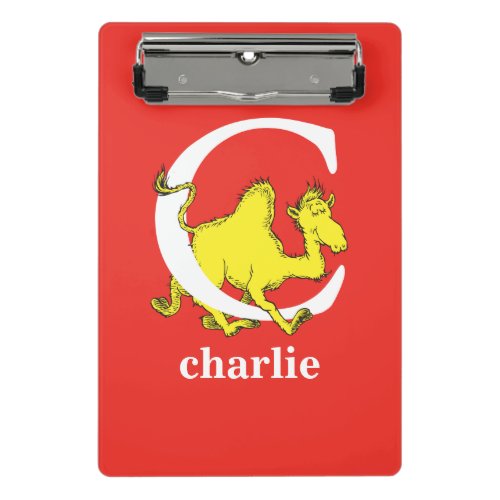 Dr Seusss ABC Letter C _ White  Add Your Name Mini Clipboard