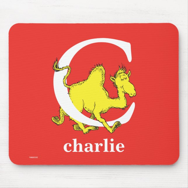 Dr. Seuss's ABC: Letter C - White | Add Your Name Mouse Pad (Front)