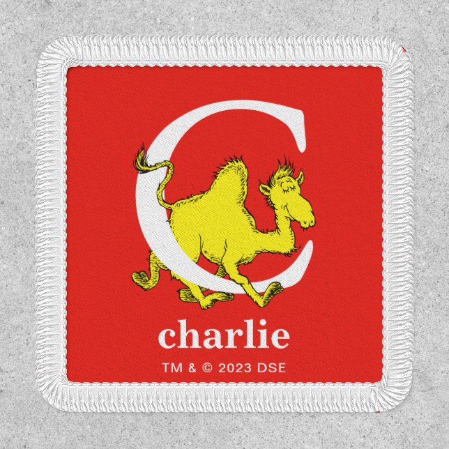 Dr. Seuss's ABC: Letter C - White | Add Your Name Patch (Front)
