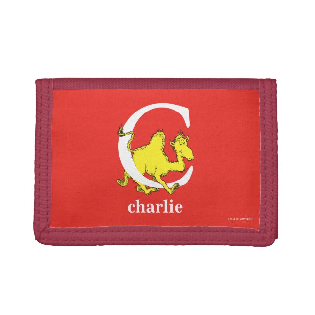 Dr. Seuss's ABC: Letter C - White | Add Your Name Trifold Wallet (Front)