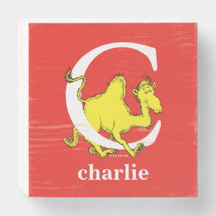 Dr. Seuss's ABC: Letter C - White   Add Your Name Wooden Box Sign