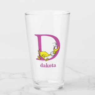 Dr. Seuss's ABC: Letter D - Purple   Add Your Name Glass