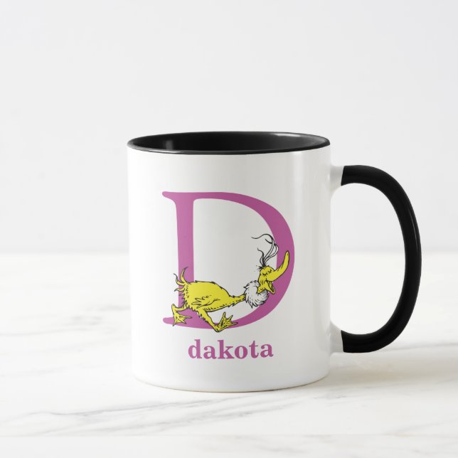 Dr. Seuss's ABC: Letter D - Purple | Add Your Name Mug (Right)