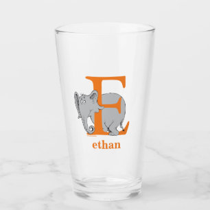 Dr. Seuss's ABC: Letter E - Orange Add Your Name Glass