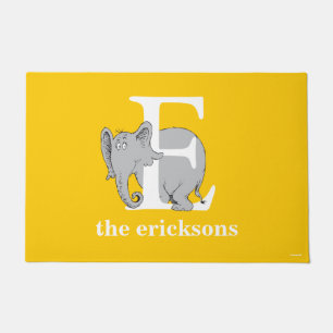 Dr. Seuss's ABC: Letter E - White Add Your Name Doormat