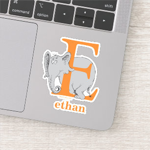 Dr. Seuss's ABC: Letter E - White Add Your Name Sticker