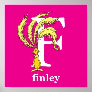 Dr. Seuss's ABC: Letter F - White Add Your Name Poster