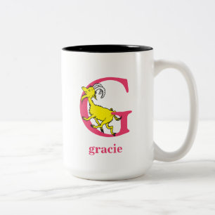 Dr. Seuss's ABC: Letter G - Pink Add Your Name Two-Tone Coffee Mug