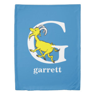 Dr. Seuss's ABC: Letter G - White   Add Your Name Duvet Cover