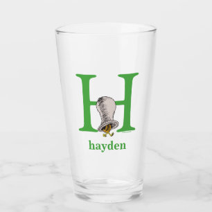 Dr. Seuss's ABC: Letter H - Green Add Your Name Glass