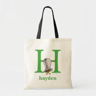 Dr. Seuss's ABC: Letter H - Green Add Your Name Tote Bag