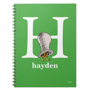 Dr. Seuss's ABC: Letter H - White Add Your Name Notebook