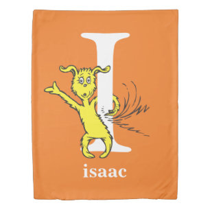 Dr. Seuss's ABC: Letter I - White Add Your Name Duvet Cover