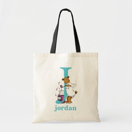 Dr. Seuss's Abc: Letter J - Teal | Add Your Name Tote Bag