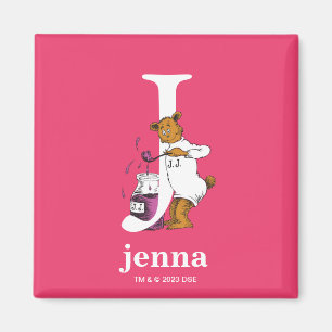 Dr. Seuss's ABC: Letter J - White Add Your Name Magnet