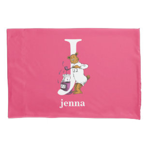 Dr. Seuss's ABC: Letter J - White Add Your Name Pillowcase