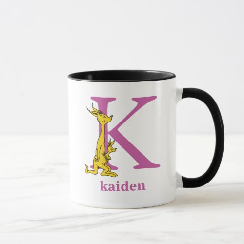 Dr Seusss ABC Letter K _ Purple  Add Your Name Mug