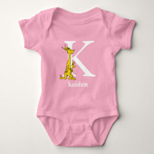 Dr. Seuss's ABC: Letter K - White   Add Your Name Baby Bodysuit