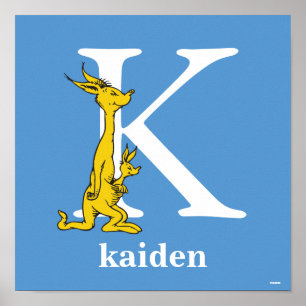 Dr. Seuss's ABC: Letter K - White   Add Your Name Poster