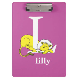 Dr. Seuss's ABC: Letter L - White Add Your Name Clipboard