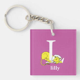 Dr. Seuss's ABC: Letter L - White Add Your Name Keychain