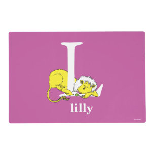 Dr. Seuss's ABC: Letter L - White   Add Your Name Placemat