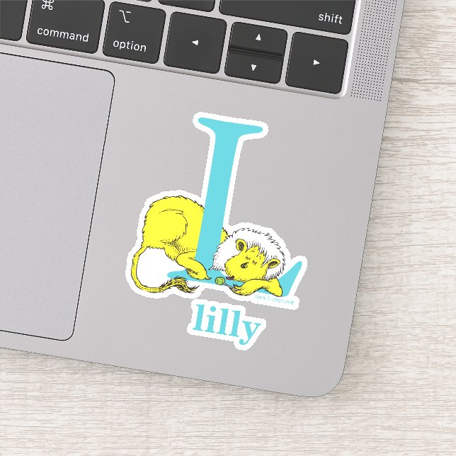 Dr. Seuss's ABC: Letter L - White | Add Your Name Sticker (Detail)